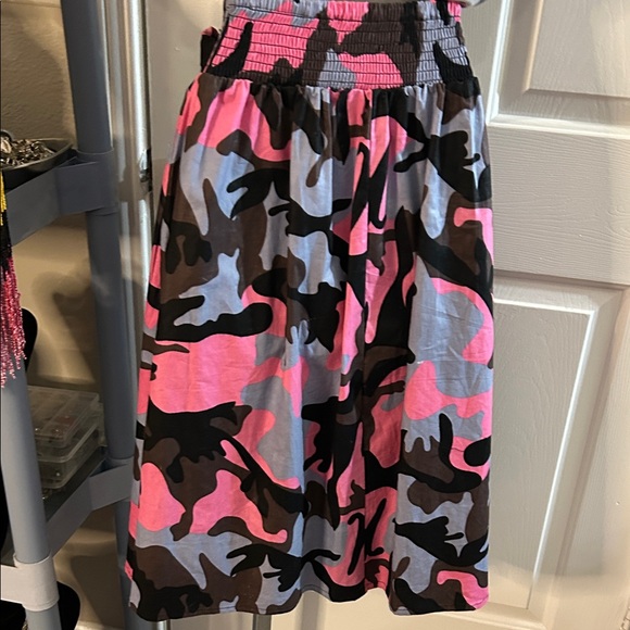 Camouflage Pink, Gray and Black Maxi Skirt! - Picture 8 of 16
